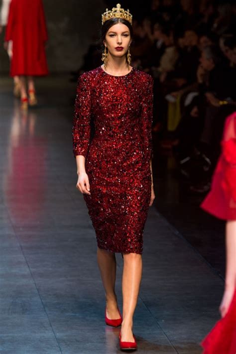 dolce gabbana sexist ironic red dress|Dresses .